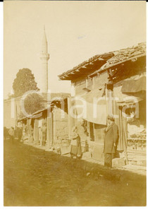 Fotografia d epoca originale 1910 ca ALBANIA Vita quotidiana in un villaggio rurale Fotografia 9x12 cm 1
