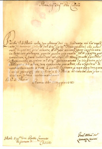 Manoscritto, lettera originale 1781 ROMA Avvocato Lorenzo CORINTI spera nel contentamento di tutti Lettera 1