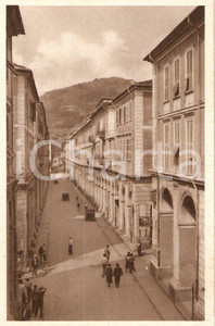 Cartolina originale da collezione 1940 ca IMPERIA Via Generale ASCLEPIA GANDOLFO dall alto Cartolina ANIMATA FP NV 1