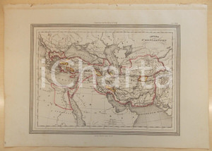 Stampa, bozzetto originale 1864 Atlante Geografico Universale  Impero di ALESSANDRO Ed. GUIGONI Tav XLIII 1