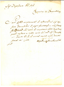 Manoscritto, lettera originale 1819 CAMERINO  Angela VOGLIA CHERUBINI chiede di restituire un pegno Lettera 1
