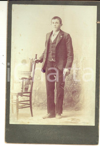 Fotografia d epoca originale 1910 ca TARENTUM PA, USA Ritratto di adolescente in abito elegante Foto BAKER 1