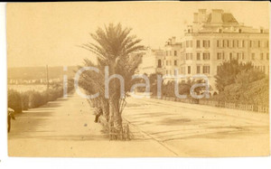 Fotografia d epoca originale 1880 ca NICE F Promenade des ANGLAIS Photo DEGAND 9x6 cm VINTAGE 1