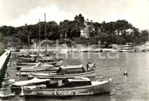 Cartolina originale da collezione 1968 SANTA MARINELLA ROMA Porto e castello ODESCALCHI ANIMATA con barche VG 1