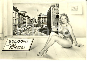 Cartolina originale da collezione 1957 BOLOGNA Panorama della cittÃ  Cartolina Postale FG VG 1