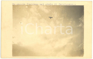 Fotografia d'epoca originale 1916 WW1 CERVIGNANO Aereo da caccia italiano in volo - Foto 14x9 cm 1