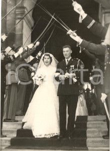 1954 PARIS Invalides - Mariage Pierre JUIN - Dominique EFFIG *Photo 13x18 cm