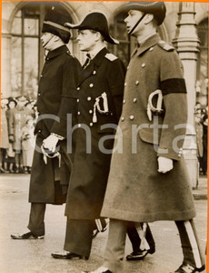 Fotografia d epoca originale 1936 LONDON Henry di GLOUCESTER e Alberto WINDSOR duca YORK a funerali GIORGIO V 1