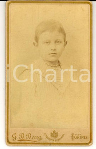 Fotografia d epoca originale 1890 ca TORINO Ritratto Denis GRISI RODOLI in divisa da marinaretto Foto BERRA 1