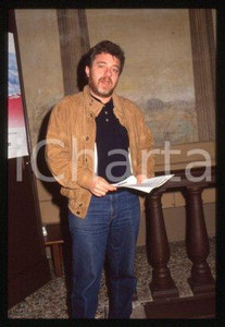 Paolo CALCAGNO - TV RAI il giornalista e critico 1990 ca * 35 mm vintage slide 5