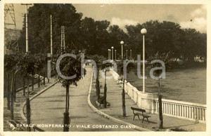 Cartolina originale da collezione 1944 CASALE MONFERRATO (AL) Viale COSTANZO CIANO e fiume PO *Cartolina FP VG 1