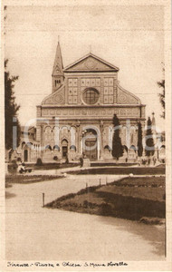 Cartolina originale da collezione 1920 ca FIRENZE Piazza e Chiesa SANTA MARIA NOVELLA Cartolina FP NV 1