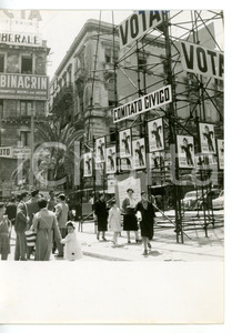 1955 CATANIA Elezioni - Propaganda elettorale COMITATO CIVICO *Foto 13x18 cm