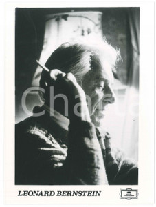Fotografia d epoca originale 1980 ca MUSICA Leonard BERNSTEIN Ritratto  Foto DEUTSCHE GRAMMOPHON 5 1
