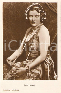 Cartolina originale da collezione 1920 ca CINEMA Attrice Nita NALDI vestita da odalisca *Cartolina FP NV 1