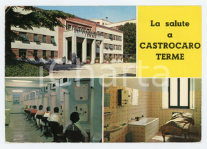 Cartolina originale da collezione 1977 CASTROCARO TERME FC Vedutine Stabilimenti termali Cartolina VINTAGE 1