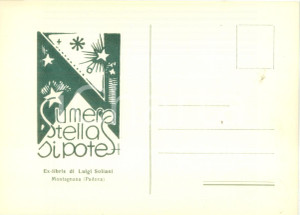 Cartolina originale da collezione 1949 PADOVA I Convegno Nazionale Studi Grafici Exlibris Luigi SOLIANI Cartolina 1