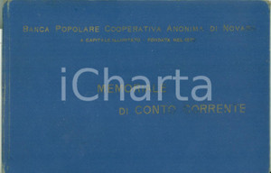 Documento originale, autentico 1927 ACQUI TERME AL Banca Popolare Cooperativa NOVARA Libretto Carlo DOTTO 1
