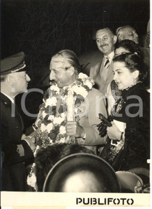 1954 ROMA CIAMPINO Ritorno del prof. Ardito DESIO dalla scalata del K2 *Foto