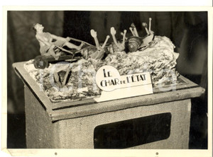Fotografia d epoca originale 1938 PARIS Mostra gastronomica  Il carro dello Stato Fotografia 18x13 cm 1