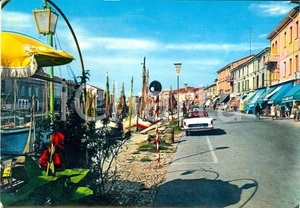 Cartolina originale da collezione 1962 CESENATICO FC Porto canale e Viale Anita GARIBALDI ANIMATA VINTAGE 1