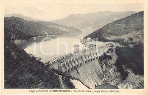 Cartolina originale da collezione 1930 ca MOLARE AL Lago ORTIGLIETO Diga BRIC ZERBINO Torrente ORBA Cartolina 1