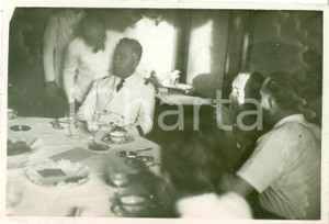 Fotografia d epoca originale 1933 CROCIERA MEDITERRANEA Cena con Capitano Piroscafo GIULIO CESARE Fotografia 1