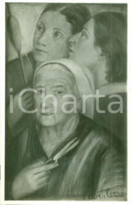 Fotografia d epoca originale 1935 ca MILANO Pietro CORTELEZZI Le filatrici Fotografia coeva del quadro 1