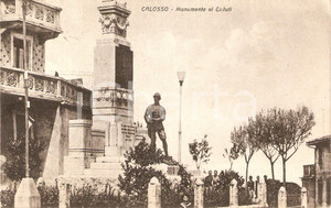 Cartolina originale da collezione 1946 CALOSSO AT Monumento ai Caduti Cartolina ANIMATA FP VG 1