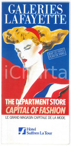 Materiale pubblicitario d’epoca 1985 TOURISM  PARIS  Galeries LAFAYETTE  Vintage Brochure map 1
