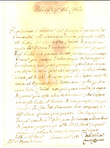 Manoscritto, lettera originale 1781 ROMA Avvocato Lorenzo CORINTI assiste una comunitÃ  locale dell Umbria 1