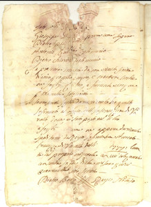 Documento originale, autentico 1777 ALAGNA VALSESIA Giuseppe DE PAOLIS vende campo a Pietro SPINGA DANNEGGIATO 1