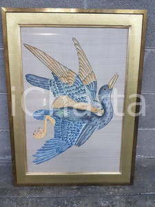 1975 CINA VINTAGE Coppia di uccelli in volo - quadro 56 X 76,2 cm 1975 CINA VINTAGE Coppia di uccelli in volo - quadro 56 X 76,2 cm