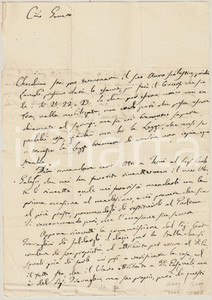 Manoscritto, lettera originale 1866 CASCIA Nobile Stefano Maria FRANCESCHINI  Dazio per una stalla Autografo 1