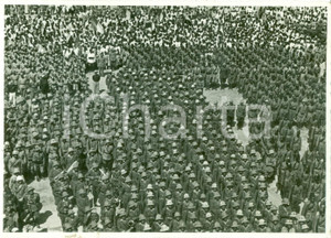 Fotografia d epoca originale 1937 HARAR ETIOPIA Legionari ascoltano discorso vicerÃ¨ Rodolfo GRAZIANI Foto 1
