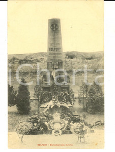 Cartolina originale da collezione 1904 BELFORT FRANCE Monument des Mobiles Carte postale VINTAGE FP VG 1