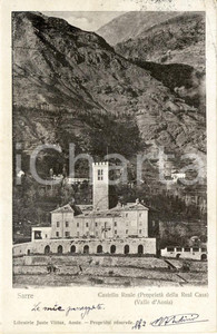 Cartolina originale da collezione 1905 SARRE AO Castello della Real Casa e vigneti Cartolina FP VG 1