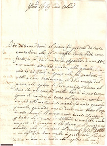 Manoscritto, lettera originale 1742 CERQUETO PG Starne vive e morte al conte SALVATORI Lettera 1