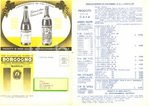 Cartolina originale da collezione 1966 BAROLO CN Ditta BORGOGNO E FIGLI vini piemontesi Pubblicitaria FG VG 1