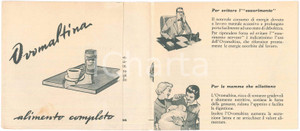 Materiale pubblicitario d’epoca 1954 OVOMALTINA Pieghevole pubblicitario ILLUSTRATO 13x11 cm 1