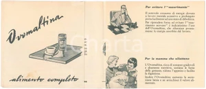 Materiale pubblicitario d’epoca 1954 OVOMALTINA Pieghevole pubblicitario ILLUSTRATO 13x11 cm 1