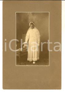 Fotografia d epoca originale 1930 ca MILANO Bambina alla Prima Comunione Foto Italo PACCHIONI 16x24 1