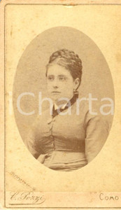 Fotografia d epoca originale 1890 ca COMO Ritratto di Virginia TARONI DEL VECCHIO Fotografia C. POZZI 1