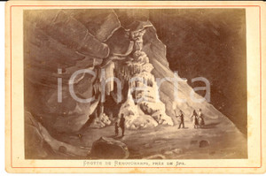 Fotografia d epoca originale 1880 ca REMOUCHAMPS B Visitatori nelle grotte Foto illustrazione 11 x 16 cm 1