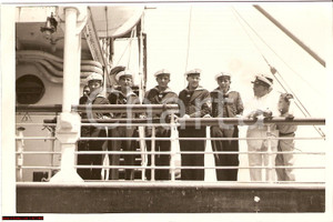 Fotografia d epoca originale 1937 Pocket battleship Deutschland Kriegsmarine Crew 1
