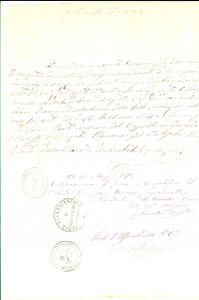 Documento originale, autentico 1873 ANGHIARI AR Fede di battesimo di Angiolo Michele BIAGELLI Documento 1