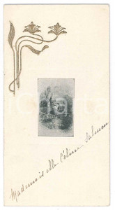 Oggetto da collezione cartaceo FÃ©vrier 1912 FRANCE  Menu dÃ©jeuner CÃ©line SALMON  EMBOSSED 1