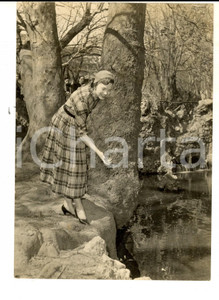 Fotografia d epoca originale 1953 MILANO Miss Cotone USA Alice CORR in visita Fotografia 13x18 cm 1