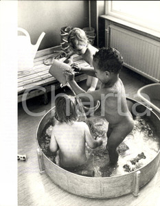 Fotografia d epoca originale 1980 ca WHO Antropologia divide uomini in gruppi etnici Foto MANDELMANN 1
