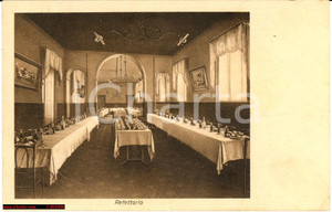 Cartolina originale da collezione 1928 MONZA Collegio BIANCONI Refettorio FP VG 1